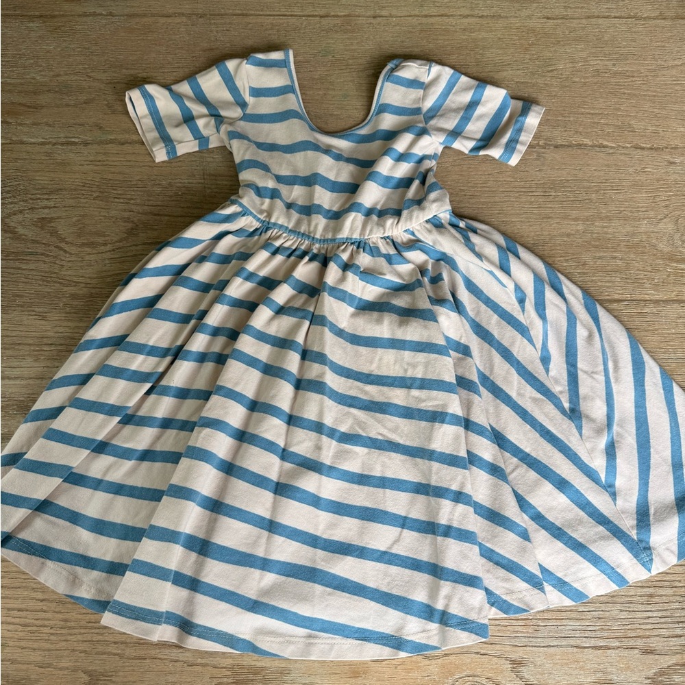 Alice & Ames Blue and White Striped Kids Dress